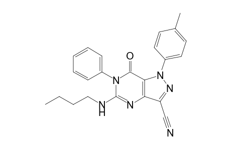 5-Butylamino-3-cyano-6-phenyl-1-p-tolyl-1H-pyrazolo[4,3-d]pyrimidin-7(6H)-one