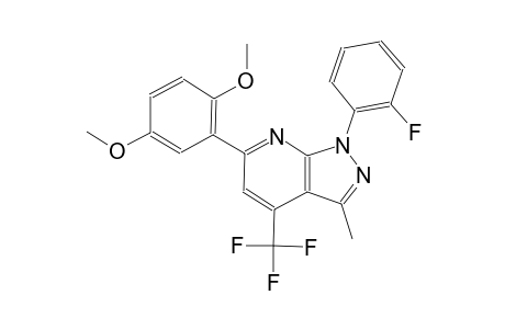 1H-pyrazolo[3,4-b]pyridine, 6-(2,5-dimethoxyphenyl)-1-(2-fluorophenyl)-3-methyl-4-(trifluoromethyl)-