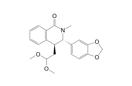 (+,-)-trans-3-(1,3-benzodioxol-5-yl)-3,4-dihydro-4-(2,2-dimethoxyethyl)-2-methyl-1(2H)-isoquinolone