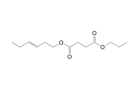 Succinic acid, propyl trans-hex-3-enyl ester