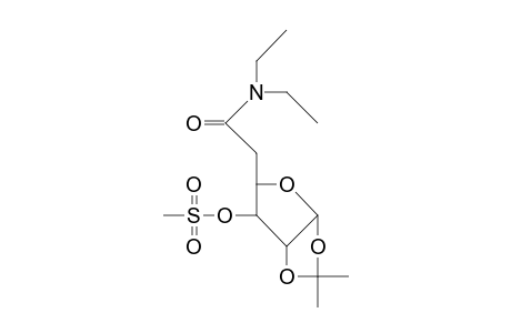5-Desoxy-N,N-diethyl-1,2-O-isopropylidene-3-O-mesyl.alpha.-D-xylo-hexofuranuronic acid, amide