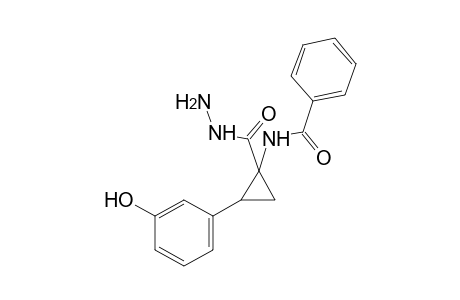 1-BENZAMIDO-2-(m-HYDROXYPHENYL)CYCLOPROPANECARBOXYLIC ACID, HYDRAZIDE