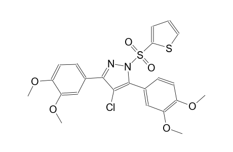 4-chloro-3,5-bis(3,4-dimethoxyphenyl)-1-(2-thienylsulfonyl)-1H-pyrazole