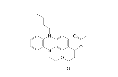 Ethyl 3-acetoxy-3-(10-pentyl-10H-phenothiazin-3-yl)-propanoate