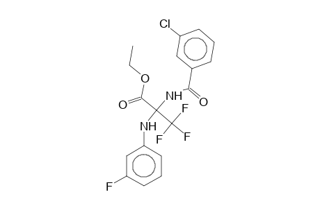 Ethyl 2-(3-chlorobenzamido)-3,3,3-trifluoro-2-(3-fluoroanilino)propionate