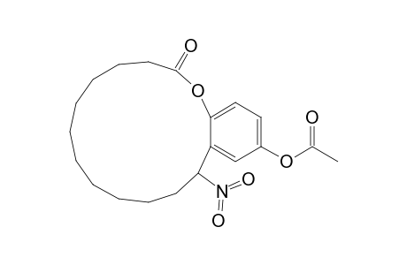 1-Benzoxacyclopentadecin-2(3H)-one, 15-(acetyloxy)-4,5,6,7,8,9,10,11,12,13-decahydro-13-nitro-