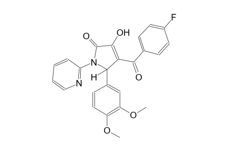2H-pyrrol-2-one, 5-(3,4-dimethoxyphenyl)-4-(4-fluorobenzoyl)-1,5-dihydro-3-hydroxy-1-(2-pyridinyl)-
