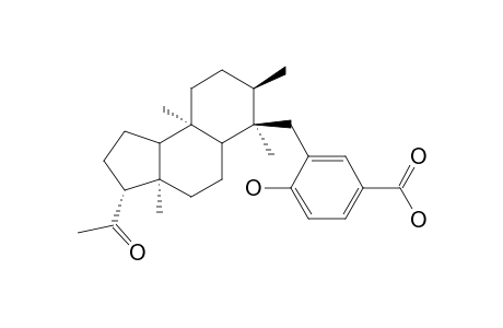 COMNOSTIN-E;5-[(5-CARBOXY-2-HYDROXY)-BENZYL]-11-ACETYL-2,5,6,8A-TETRA-METHYL-DODECA-HYDRO-CYCLO-PENTA-(A)-NAPHTHALENE