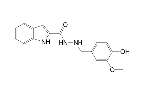 indole-2-carboxylic acid, 2-(4-hydroxy-3-methoxybenzyl)hydrazide