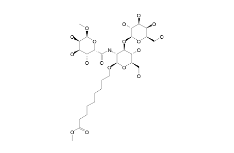 8-METHOXYCARBONYLOCTYL-BETA-D-GALACTOPYRANOSYL-(1->3)-2-DEOXY-2-(METHYL-ALPHA-D-GALACTOPYRANOSYLURONAMIDE)-BETA-D-GLUCOPYRANOSIDE