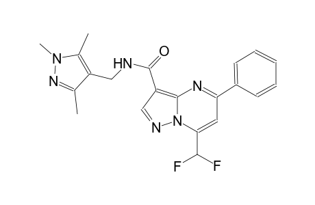 7-(difluoromethyl)-5-phenyl-N-[(1,3,5-trimethyl-1H-pyrazol-4-yl)methyl]pyrazolo[1,5-a]pyrimidine-3-carboxamide