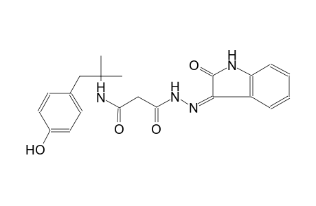 beta-alanine, N-[2-(4-hydroxyphenyl)-1,1-dimethylethyl]-3-oxo-, 2-[(3Z)-1,2-dihydro-2-oxo-3H-indol-3-ylidene]hydrazide