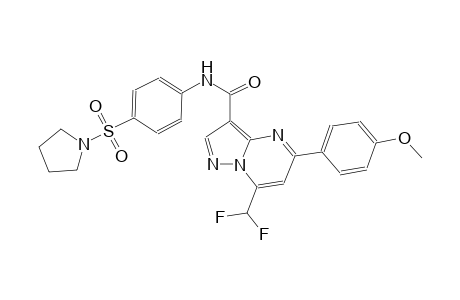 7-(difluoromethyl)-5-(4-methoxyphenyl)-N-[4-(1-pyrrolidinylsulfonyl)phenyl]pyrazolo[1,5-a]pyrimidine-3-carboxamide