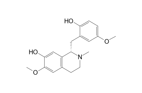 (S)-1-(2'-Hydroxy-5'-methoxybenzyl)-7-hydroxy-6-methoxy-2-methyl-1,2,3,4-tetrahydroisoquinoline