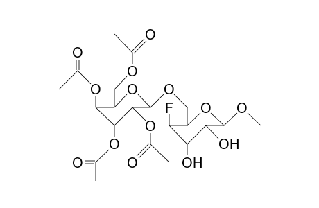 4-Deoxy-4-fluoro-6-O-(2,3,4,6-tetra-O-acetyl-B-D-glucopyranosyl)-methyl-B-D-galactopyranoside
