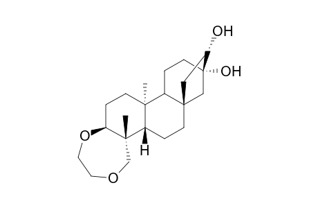 17-Norkaurane-3,13,16,18-tetrol, cyclic 3,18-(ethylidene acetal), (3.alpha.,4.alpha.,16.alpha.)-