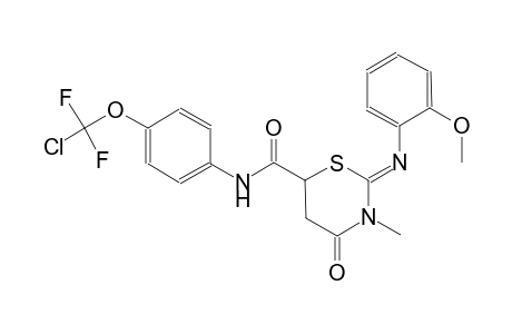 2-(2-Methoxy-phenylimino)-3-methyl-4-oxo-[1,3]thiazinane-6-carboxylic acid [4-(chloro-difluoro-methoxy)-phenyl]-amide