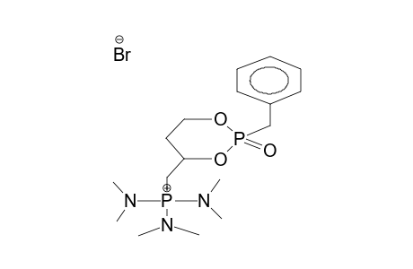 2-OXO-2-BENZYL-4-(HEXAMETHYLTRIAMIDOPHOSPHONIUM)METHYL-1,3,2-DIOXAPHOSPHORINANE BROMIDE
