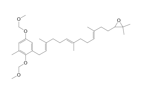 Oxirane, 3-[13-[2,5-bis(methoxymethoxy)-3-methylphenyl]-3,7,11-trimethyl-3,7,11-tridecatrienyl]-2,2-dimethyl-, (E,E,E)-(.+-.)-