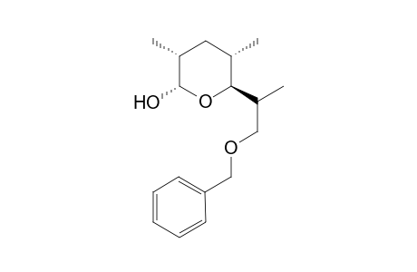 (2S,3R,5S,6S)-6-[(1R)-2-(benzyloxy)-1-methylethyl]-3,5-dimethyltetrahydro-2H-pyran-2-ol