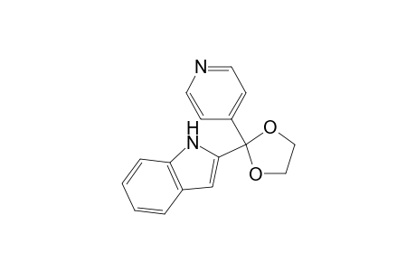 1H-Indole, 2-[2-(4-pyridinyl)-1,3-dioxolan-2-yl]-