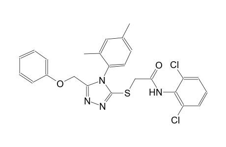 N-(2,6-dichlorophenyl)-2-{[4-(2,4-dimethylphenyl)-5-(phenoxymethyl)-4H-1,2,4-triazol-3-yl]sulfanyl}acetamide