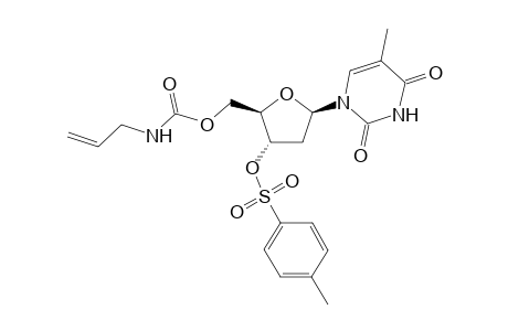 3'-O-(N-Allylcarbamoyl)-3'-O-(p-toluenesulfonyl)-2'-deoxynucleoside