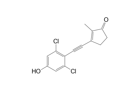 3-(4-Hydroxy-2,6-dichlorophenylethynyl)-2-methylcyclopent-2-enone