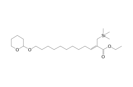 (Z)-12-(2-oxanyloxy)-2-(trimethylsilylmethyl)-2-dodecenoic acid ethyl ester