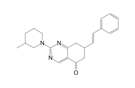 5(6H)-quinazolinone, 7,8-dihydro-2-(3-methyl-1-piperidinyl)-7-[(E)-2-phenylethenyl]-
