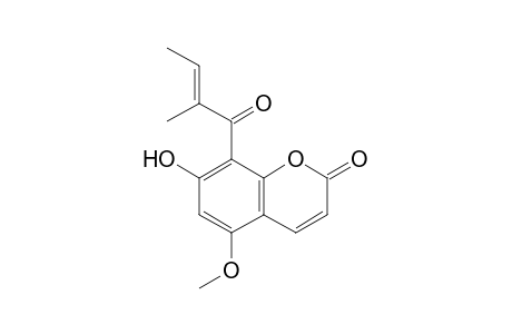 5-methoxy-8-[(E)-2-methylbut-2-enoyl]-7-oxidanyl-chromen-2-one