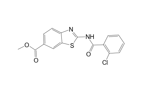 Benzothiazole-6-carboxylic acid, 2-(2-chlorobenzoylamino)-, methyl ester