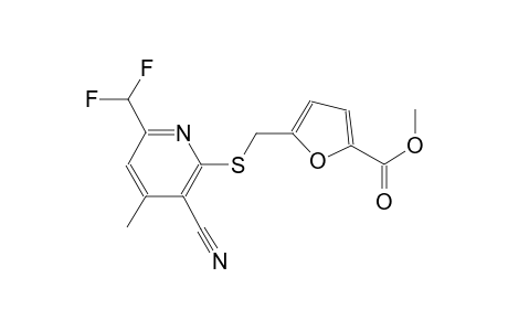 methyl 5-({[3-cyano-6-(difluoromethyl)-4-methyl-2-pyridinyl]sulfanyl}methyl)-2-furoate