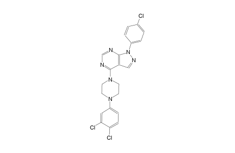 1H-pyrazolo[3,4-d]pyrimidine, 1-(4-chlorophenyl)-4-[4-(3,4-dichlorophenyl)-1-piperazinyl]-