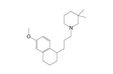 3,3-Dimethyl-1-[3-(6-methoxy-1,2,3,4-tetrahyronaphthalen-1-yl)-n-propyl]piperidine