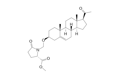 1-[17'-.beta.-(1-Ketoethyl).delta.5'-androsten-3'.beta.-oxymethyl]methyl-(5S)-2-pyrrolidone-5-carboxylate
