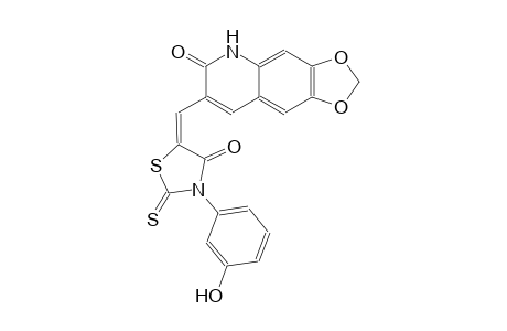 [1,3]dioxolo[4,5-g]quinolin-6(5H)-one, 7-[(E)-[3-(3-hydroxyphenyl)-4-oxo-2-thioxo-5-thiazolidinylidene]methyl]-