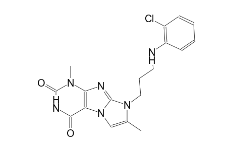 1H-imidazo[2,1-f]purine-2,4(3H,8H)-dione, 8-[3-[(2-chlorophenyl)amino]propyl]-1,7-dimethyl-
