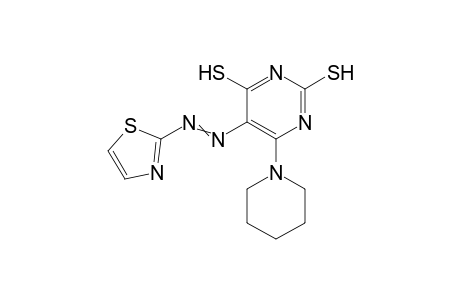 6-(piperidin-1-yl)-5-(thiazol-2-yldiazenyl)pyrimidine-2,4-dithiol