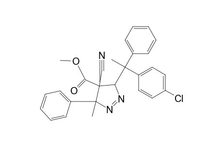 3H-Pyrazole-4-carboxylic acid, 5-[1-(4-chlorophenyl)-1-phenylethyl]-4-cyano-4,5-dihydro-3-methyl-3-phenyl-, methyl ester