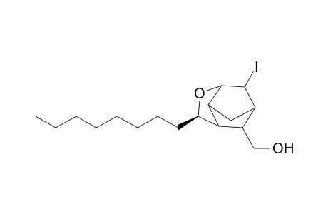 2-Methanolyl-4.beta.-n-octyl-9-anti-iodo-5-oxatricyclo[4.2.1.0(3,7)]nonane