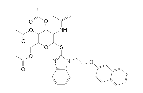 beta-D-glucopyranoside, 1-[2-(2-naphthalenyloxy)ethyl]-1H-benzimidazol-2-yl 2-(acetylamino)-2-deoxy-1-thio-, 3,4,6-triacetate