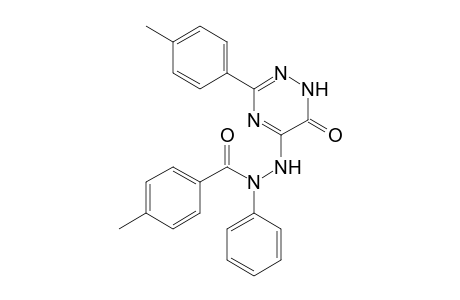 5-[N-(p-Methylbenzoyl)-N-phenylhydrazino]-3-(p-methylphenyl)-1,2,4-triazin-6-one