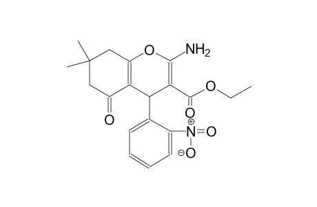 ethyl 2-amino-7,7-dimethyl-4-(2-nitrophenyl)-5-oxo-5,6,7,8-tetrahydro-4H-chromene-3-carboxylate