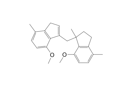 1H-Indene, 2,3-dihydro-7-methoxy-1-[(4-methoxy-7-methyl-1H-inden-3-yl)methyl]-1,4-dimethyl-, (.+-.)-