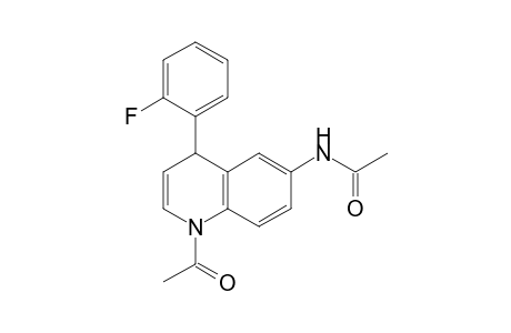 1-Acetyl-4-(2-fluorophenyl)-6-(acetylamino)quinoline