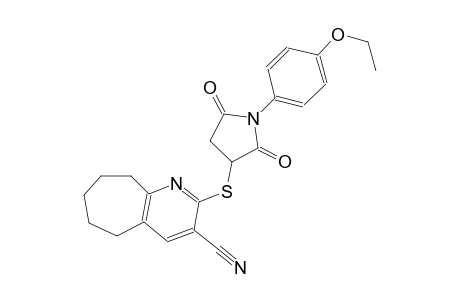 5H-cyclohepta[b]pyridine-3-carbonitrile, 2-[[1-(4-ethoxyphenyl)-2,5-dioxo-3-pyrrolidinyl]thio]-6,7,8,9-tetrahydro-