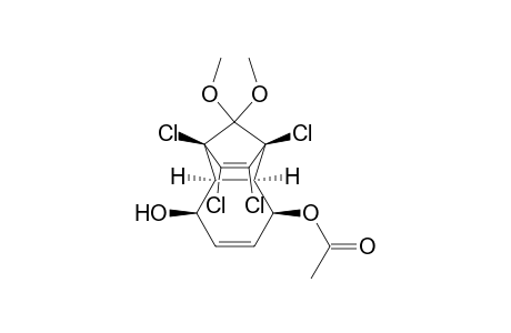 (1R*,2R*,3S*,6R*,7S*,8S*)-1,8,9,10-Tetrachloro-11,11-dimethoxy-6-hydroxytricyclo[6.2.1.0(2,7)]undeca-4,9-dien-3-yl acetate