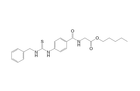 p-(3-benzyl-2-thioureido)hippuric acid, pentyl ester