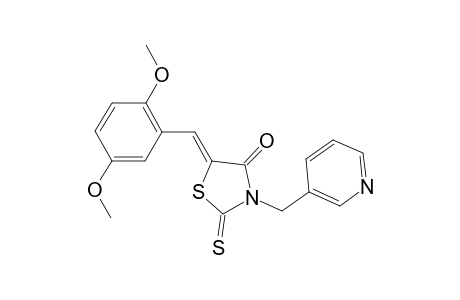 5-(2,5-Dimethoxybenzylidene)-3-(3-pyridinylmethyl)-2-thioxo-1,3-thiazolidin-4-one